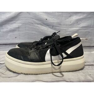 NIKE VANDALIZED PLATFORM SNEAKERS Women's Size 11 Black/White Paint Splatter
